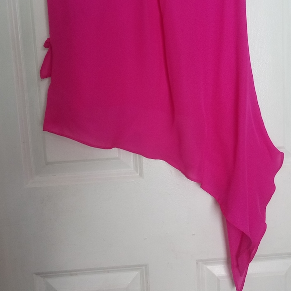 Nicole Miller Pink Button Up Sleeveless Blouse Size M - Picture 10 of 13